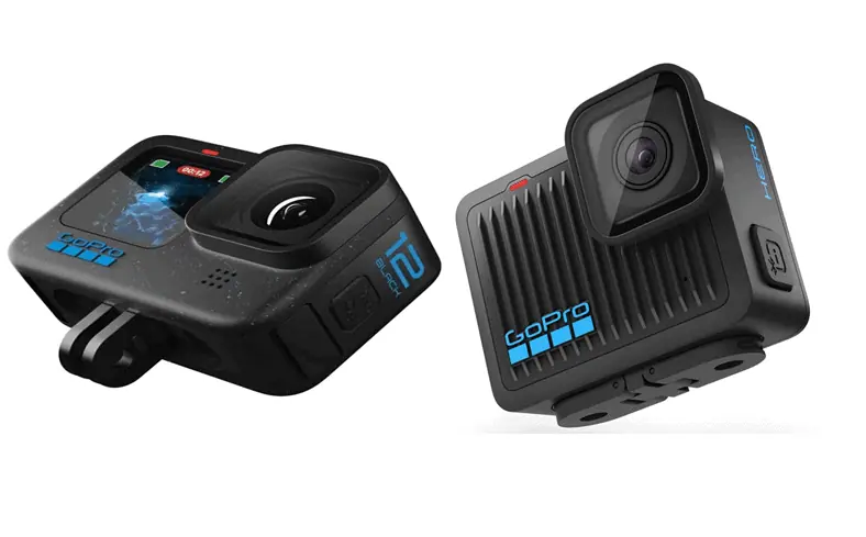 Gopro Hero 12 und Hero Kompakt Klappsystem