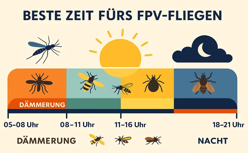 FPV-Fliegen im Sommer: Die besten Tricks und Tools für ungestörtes Drohnenfliegen 5 Beste Flugzeit für FPV Drohnen