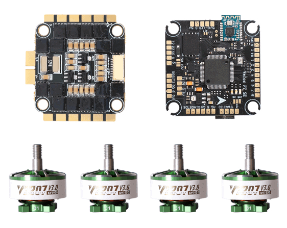 Die perfekte FPV Motoren, FC + ESC Kombination: T-HOBBY Velox System für leistungsstarke FPV-Drohnen 8 FPV Motoren mit ESC und FC